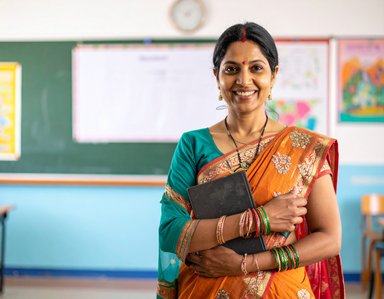 Teacher using EdVand platform